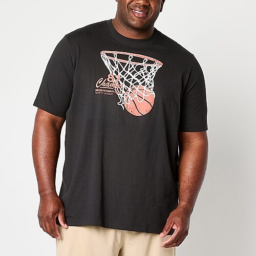Xersion Mens Crew Neck Short Sleeve Regular Fit Big and Tall Graphic T-Shirt, 2x-large, Black