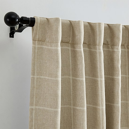 Threadmade Sawyer Windowpane Rod Pocket Back Tab Energy Saving