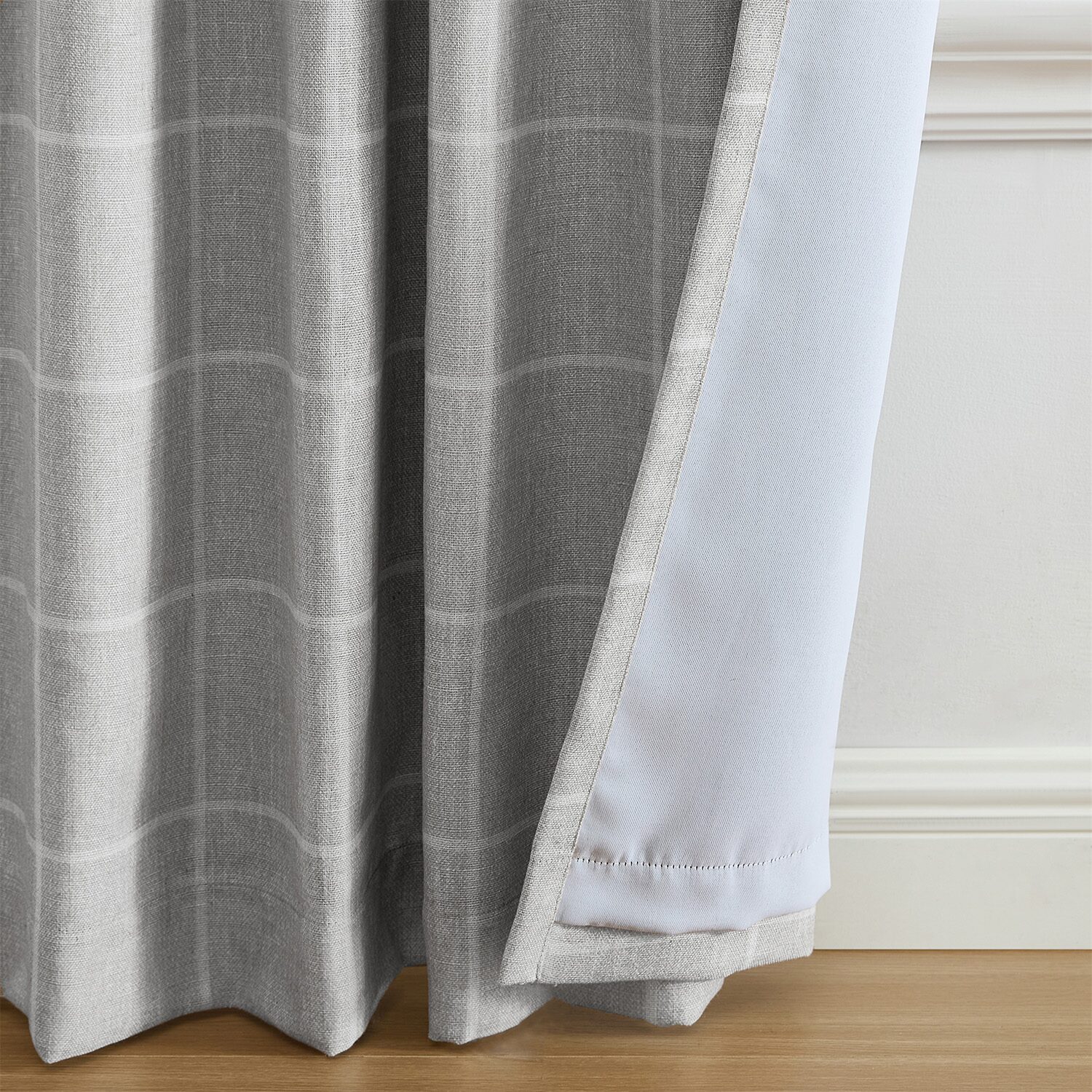 Elrene Home Fashions Sawyer Windowpane Rod Pocket Back Tab Energy Saving Blackout Single Curtain Panel