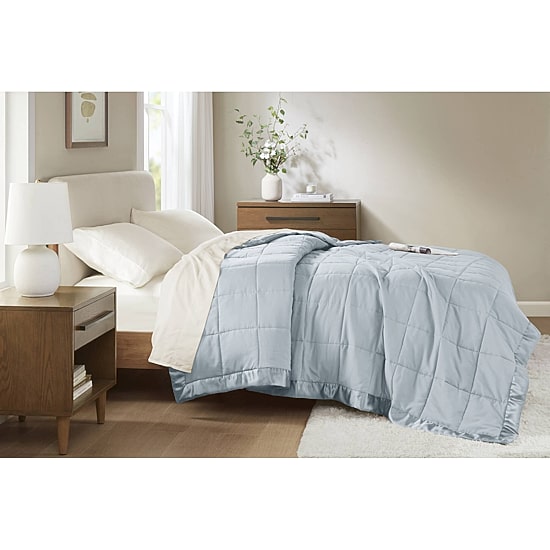 Madison Park Prospect Lightweight Down Alternative Blanket with Satin Trim