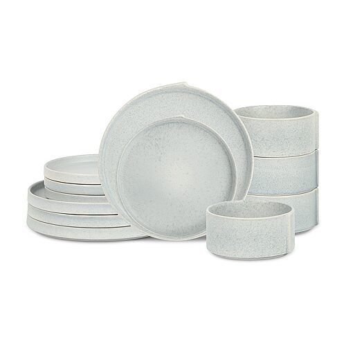 Stone Lain Bao 12-pc. Stoneware Dinnerware Set In Gray