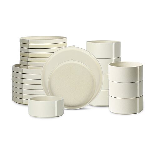 Stone Lain Bao 24-pc. Stoneware Dinnerware Set In Sand