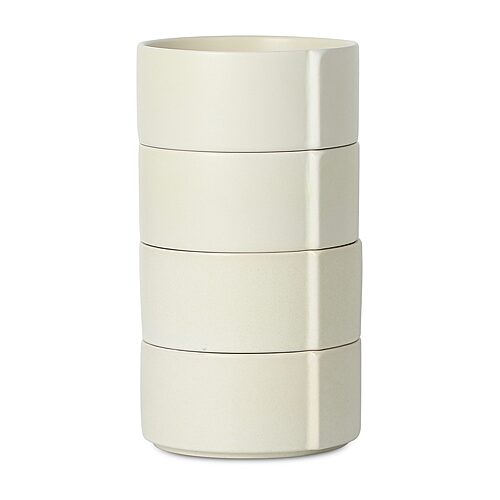 Stone Lain Bao 4-pc. Stoneware Cereal Bowl In Sand