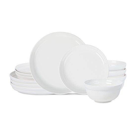 Stone + Lain Virtuo 12-pc. Porcelain Dinnerware Set