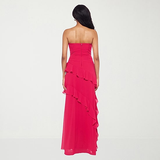 Premier Amour Womens Strapless  Fitted Gown