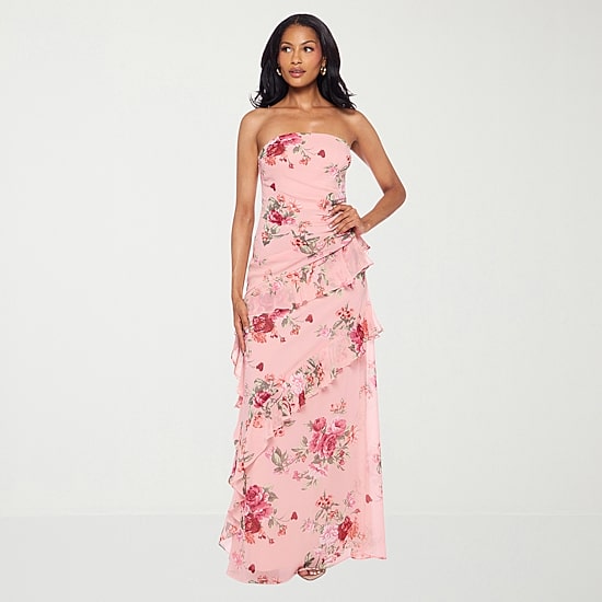 cute pink dress A Line V Neck Tulle Long Prom Dresses VK23020103 – Vickidress style:Print size:FR 34 Pattern Dress Baby Girl wearing size S Hand