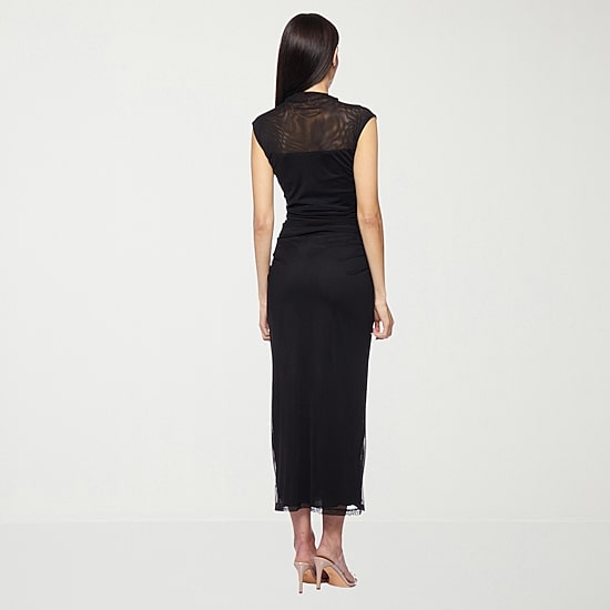 Premier Amour Womens Midi Cowl Neck Sleeveless Sheath Dress