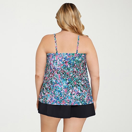 Sonnet Shores Womens Dots Plus Tankini Swimsuit Top
