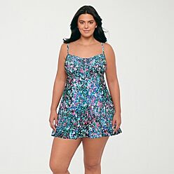 jcpenney swim dresses Sonnet Shores Womens Tropical Floral Dress, Color: Botanical Shadow Fabric Description Plus Size Swim Dresses |