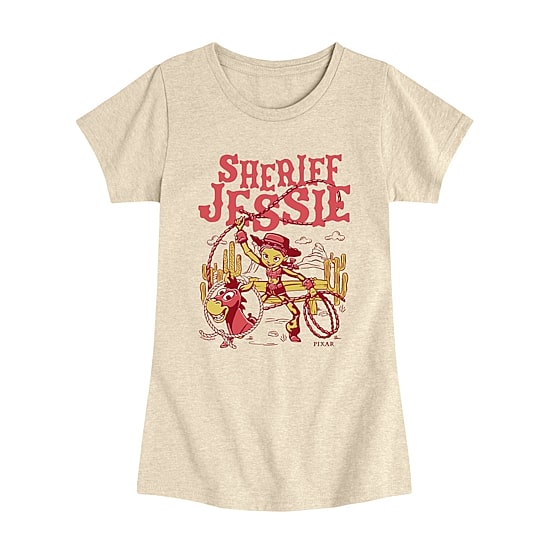 Disney Collection Big Kid Girls Crew Neck Short Sleeve Regular Fit Toy Story Graphic T-Shirt