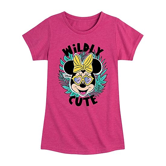 Disney Collection Toddler Girls Crew Neck Short Sleeve Regular Fit Minnie Mouse Graphic T-Shirt