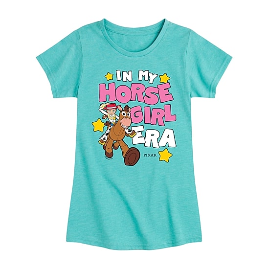 Disney Collection Big Kid Girls Crew Neck Short Sleeve Regular Fit Toy Story Graphic T-Shirt