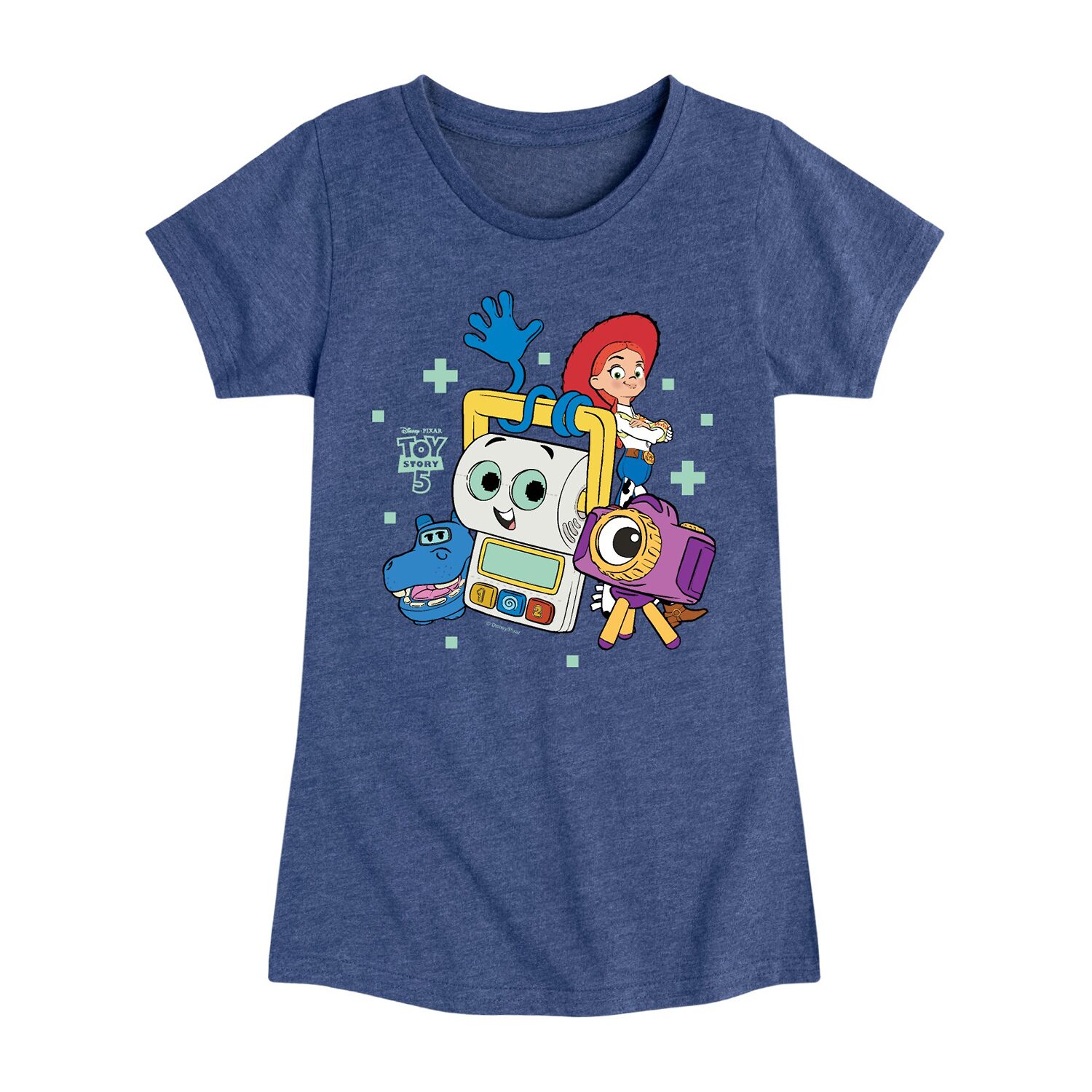 Disney Collection Big Kid Girls Crew Neck Short Sleeve Regular Fit Toy Story Graphic T-Shirt