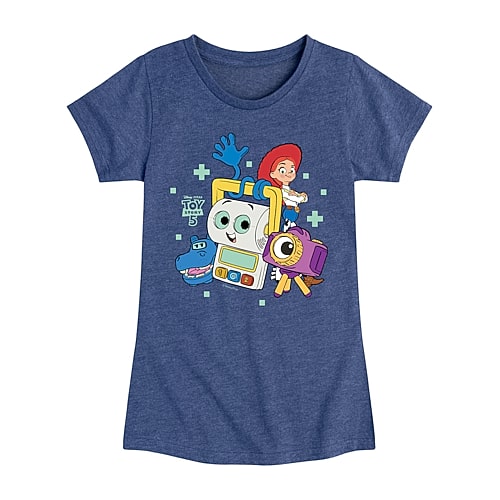 Disney Collection Big Kid Girls Crew Neck Short Sleeve Regular Fit Toy Story Graphic T-Shirt, X-large, Blue