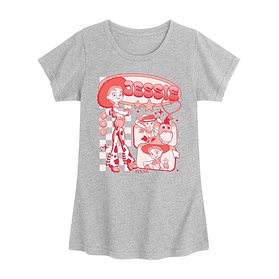 Disney Collection Big Kid Girls Crew Neck Short Sleeve Regular Fit Toy Story Graphic T-Shirt