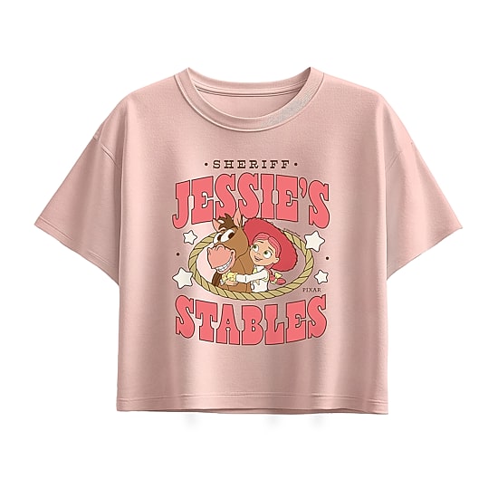 Disney Collection Big Kid Girls Crew Neck Short Sleeve Regular Fit Toy Story Graphic T-Shirt
