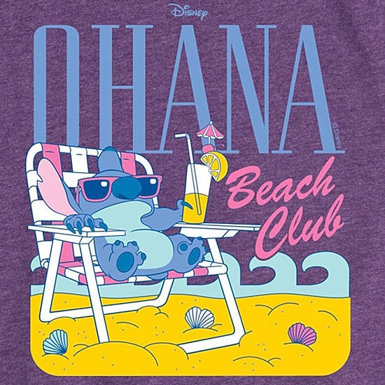 Disney Collection Big Kid Girls Crew Neck Short Sleeve Regular Fit Lilo & Stitch Graphic T-Shirt