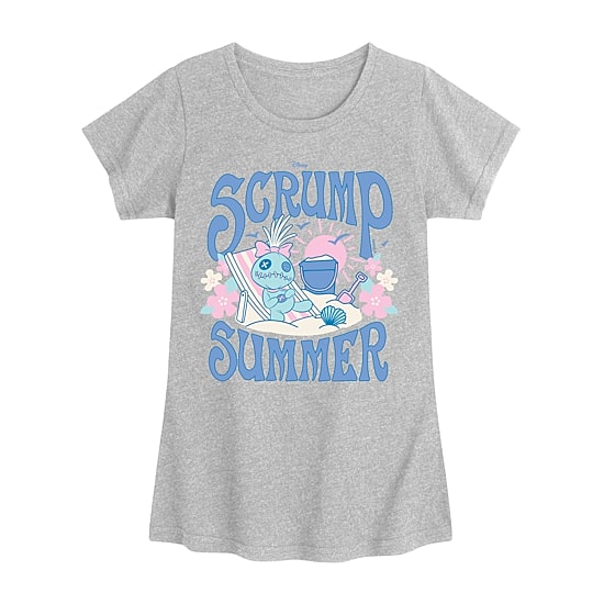 Disney Collection Toddler Girls Crew Neck Short Sleeve Regular Fit Lilo & Stitch Graphic T-Shirt