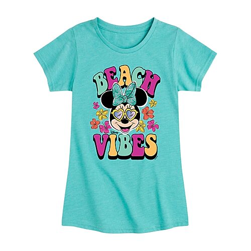 Disney Collection Toddler Girls Crew Neck Short Sleeve Regular Fit Minnie Mouse Graphic T-Shirt, 4t, Blue