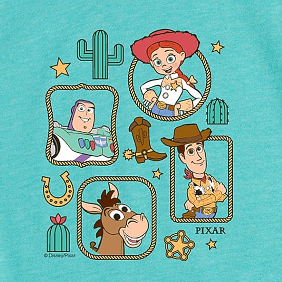 Disney Collection Toddler Girls Crew Neck Short Sleeve Regular Fit Toy Story Graphic T-Shirt