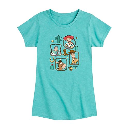 Disney Collection Toddler Girls Crew Neck Short Sleeve Regular Fit Toy Story Graphic T-Shirt, 4t, Blue