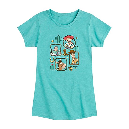 Disney Collection Toddler Girls Crew Neck Short Sleeve Regular Fit Toy Story Graphic T-Shirt
