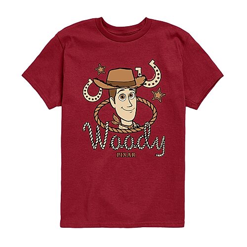 Disney Collection Big Kid Boys Crew Neck Short Sleeve Regular Fit Toy Story Graphic T-Shirt, X-large, Red