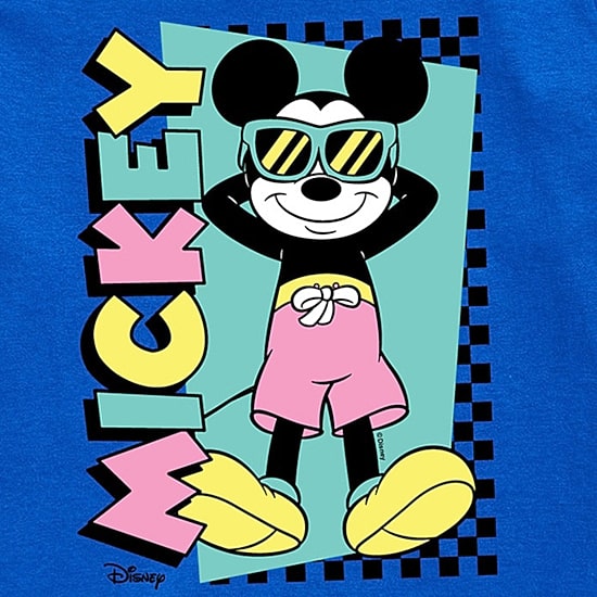 Disney Collection Big Kid Boys Crew Neck Short Sleeve Regular Fit Mickey Mouse Graphic T-Shirt