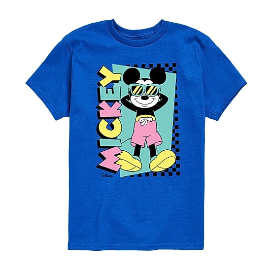 Disney Collection Big Kid Boys Crew Neck Short Sleeve Regular Fit Mickey Mouse Graphic T-Shirt