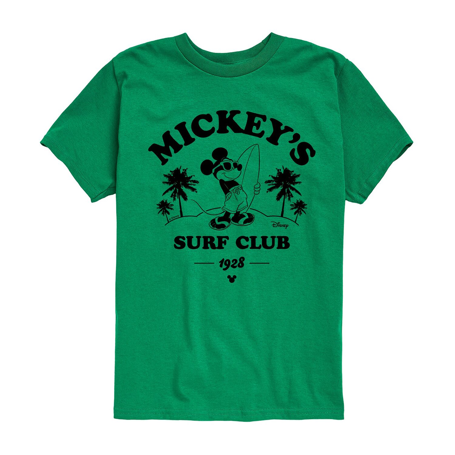 Disney Collection Big Kid Boys Crew Neck Short Sleeve Regular Fit Mickey Mouse Graphic T-Shirt