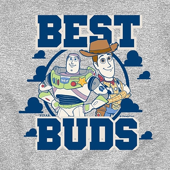 Disney Collection Big Kid Boys Crew Neck Short Sleeve Regular Fit Toy Story Graphic T-Shirt