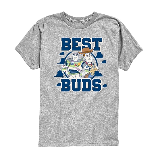 Disney Collection Big Kid Boys Crew Neck Short Sleeve Regular Fit Toy Story Graphic T-Shirt