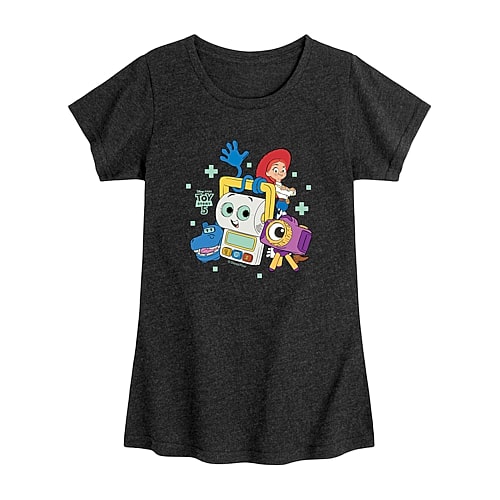 Disney Collection Toddler Girls Crew Neck Short Sleeve Regular Fit Toy Story Graphic T-Shirt, 4t, Black