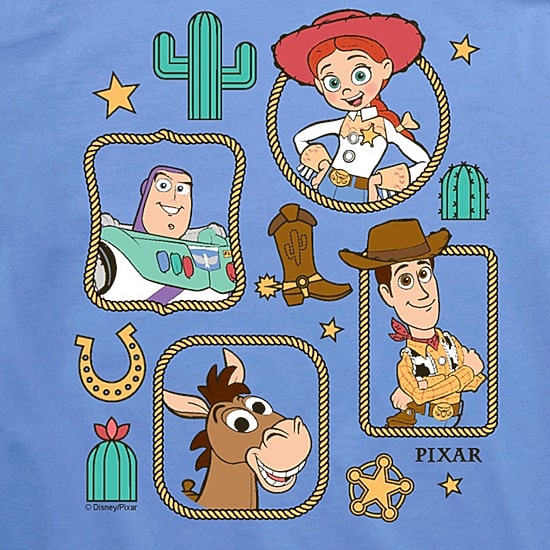 Disney Collection Big Kid Boys Crew Neck Short Sleeve Regular Fit Toy Story Graphic T-Shirt