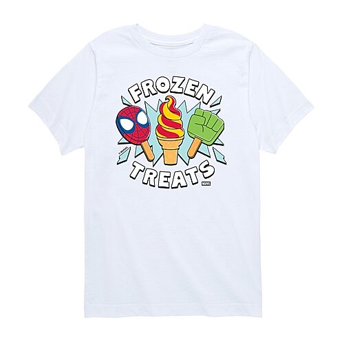 Disney Collection Toddler Boys Crew Neck Short Sleeve Regular Fit Avengers Marvel Graphic T-Shirt, 4t, White