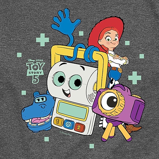 Disney Collection Big Kid Boys Crew Neck Short Sleeve Regular Fit Toy Story Graphic T-Shirt