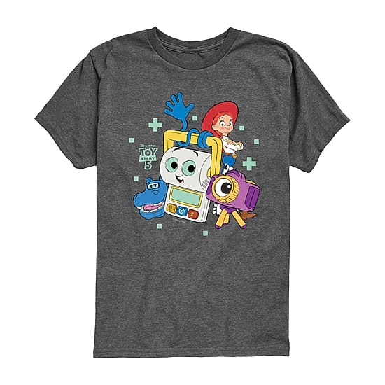 Disney Collection Big Kid Boys Crew Neck Short Sleeve Regular Fit Toy Story Graphic T-Shirt