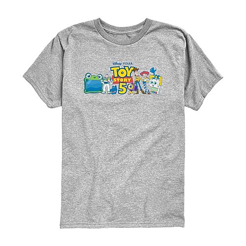 Disney Collection Toddler Boys Crew Neck Short Sleeve Regular Fit Toy Story Graphic T-Shirt, 4t, Gray