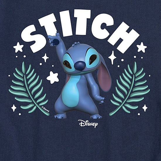 Disney Collection Toddler Boys Crew Neck Short Sleeve Regular Fit Lilo & Stitch Graphic T-Shirt