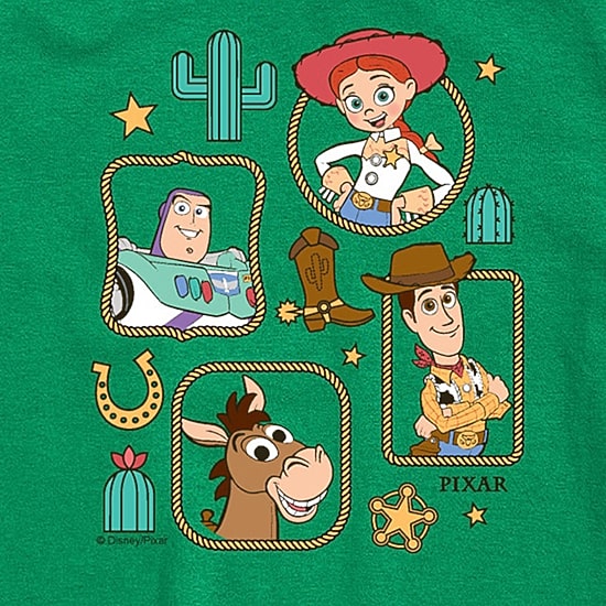 Disney Collection Toddler Boys Crew Neck Short Sleeve Regular Fit Toy Story Graphic T-Shirt