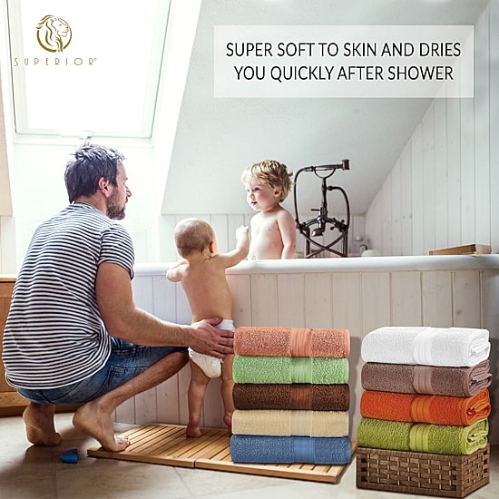 SUPERIOR® Atlas Premium Cotton 6-pc. Quick Dry Bath Towel Set