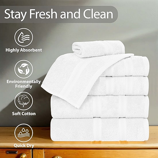 SUPERIOR® Smart Dry Cotton 12-pc. Quick Dry Bath Towel Set