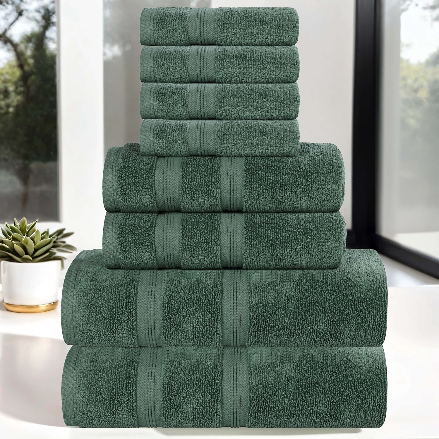 SUPERIOR® Smart Dry Cotton 8-pc. Quick Dry Bath Towel Set
