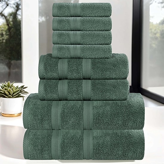 SUPERIOR® Smart Dry Cotton 8-pc. Quick Dry Bath Towel Set