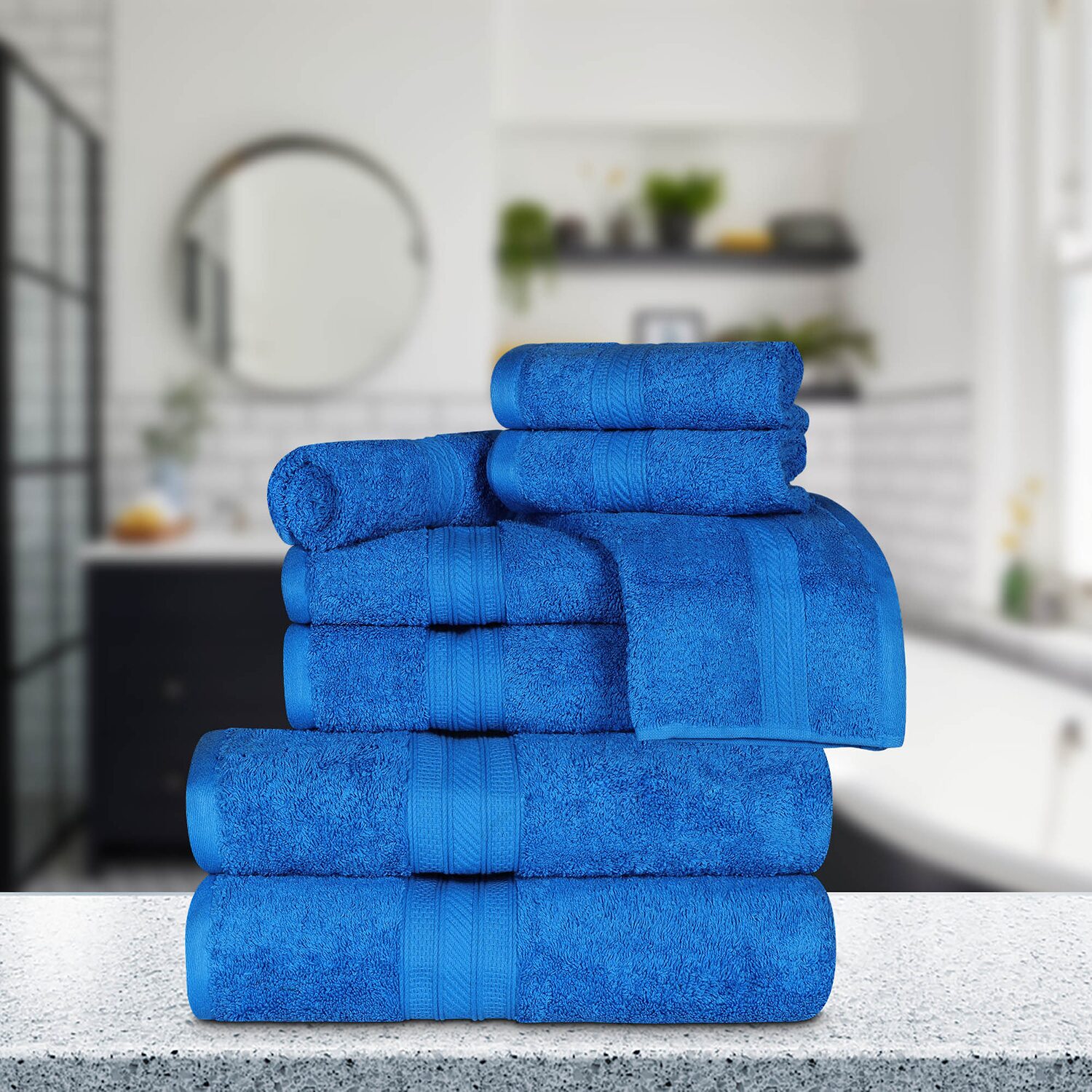 SUPERIOR® Atlas Premium Cotton 8-pc. Quick Dry Bath Towel Set