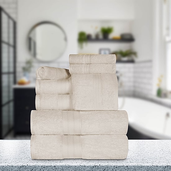 SUPERIOR® Atlas Premium Cotton 8-pc. Quick Dry Bath Towel Set