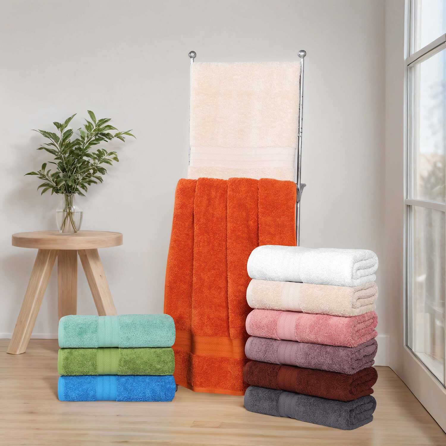 SUPERIOR® Atlas Premium Cotton 8-pc. Quick Dry Bath Towel Set