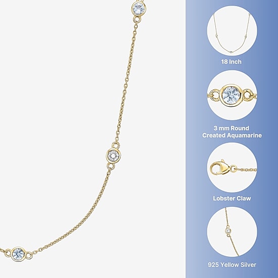 Womens 18K Gold Over Silver 18 Inch Cable Chain Necklace