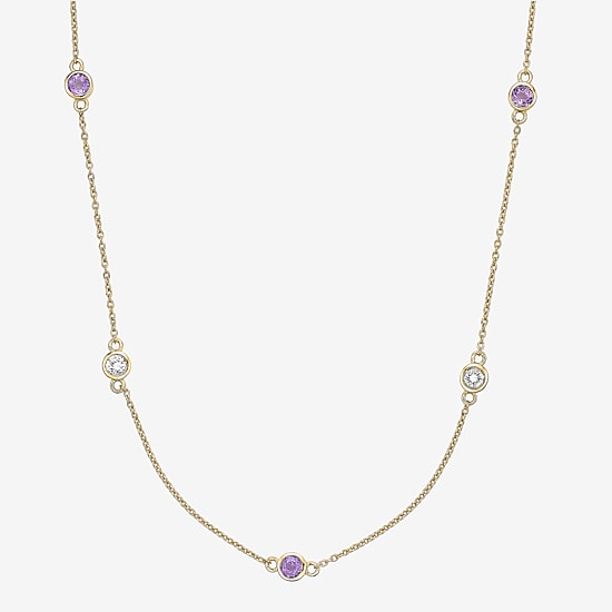 Womens 18K Gold Over Silver 18 Inch Cable Chain Necklace