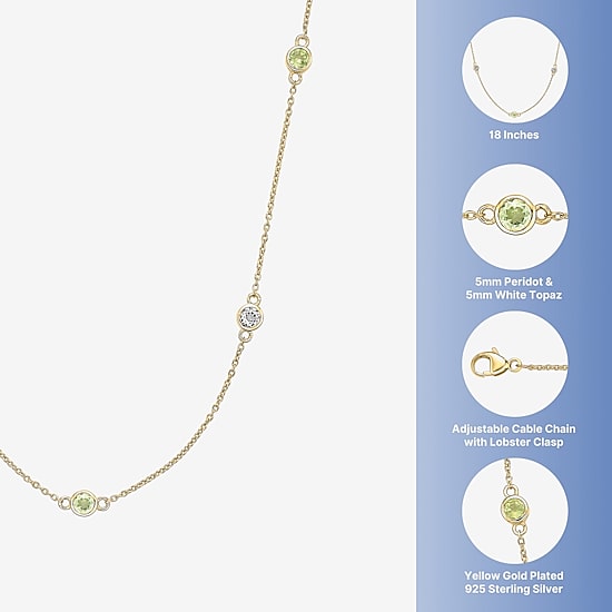 Womens 18K Gold Over Silver 18 Inch Cable Chain Necklace